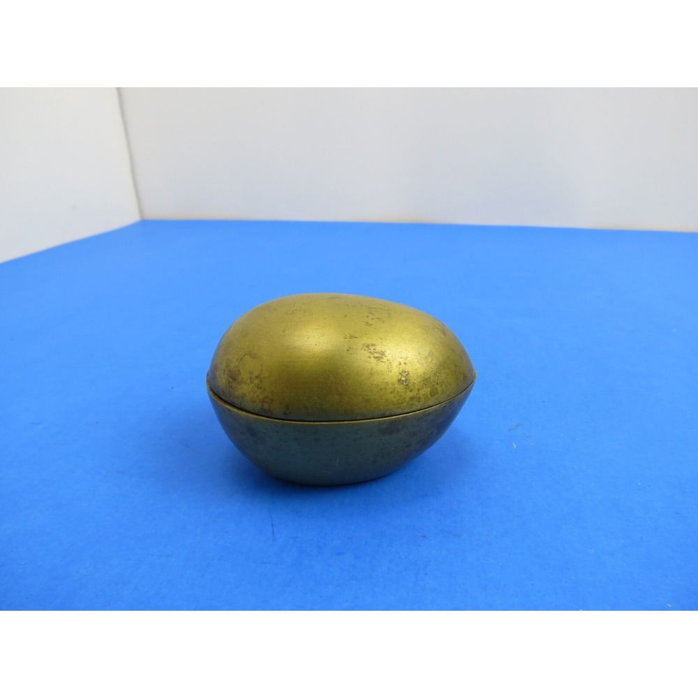Vintage Brass Egg Trinket Box MCM India Mid Century Modern Decorative Box